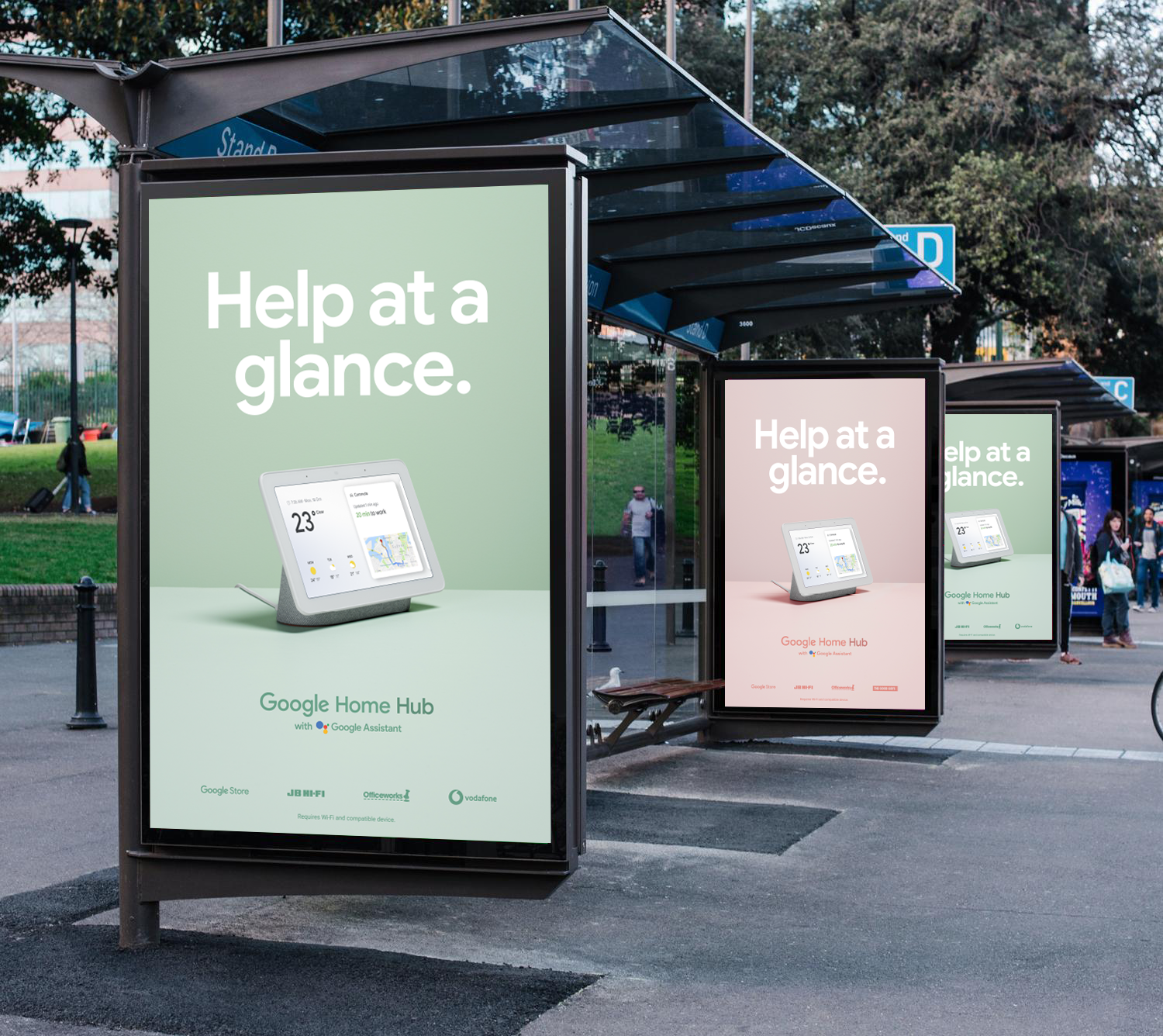 Google Home Hub OOH Print Design